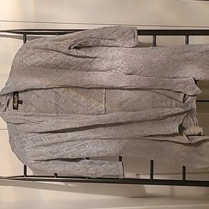 Girl's gray sweater cardigan